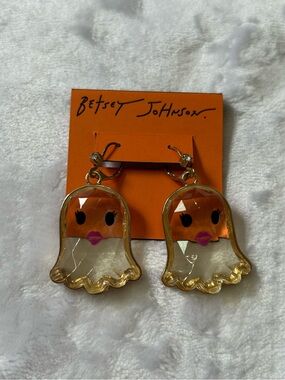 Betsey Johnson Ghost Drop Earrings NWT